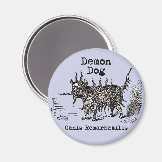 Dog Demon  Funny Cute Magneet (Voorkant / Achterkant)