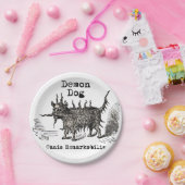 Dog Demon Funny Cute Papieren Bordje (Feest)