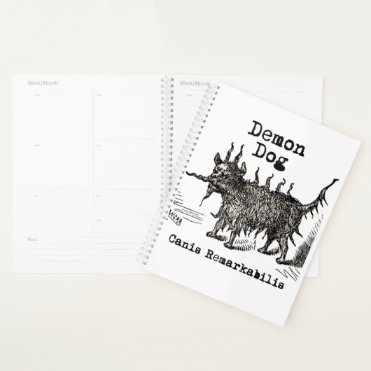 Dog Demon Funny Cute Planner (Display)