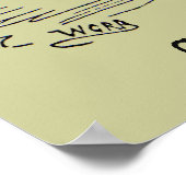 Dog Demon  Funny Cute Poster (Hoek)