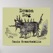 Dog Demon  Funny Cute Poster (Voorkant)