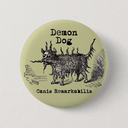Dog Demon Funny Cute Ronde Button 5,7 Cm (Voorkant)