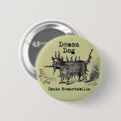Dog Demon Funny Cute Ronde Button 5,7 Cm (Voorkant /achterkant)