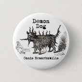 Dog Demon Funny Cute Ronde Button 5,7 Cm (Voorkant)