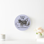 Dog Demon  Funny Cute Ronde Klok (Huis)