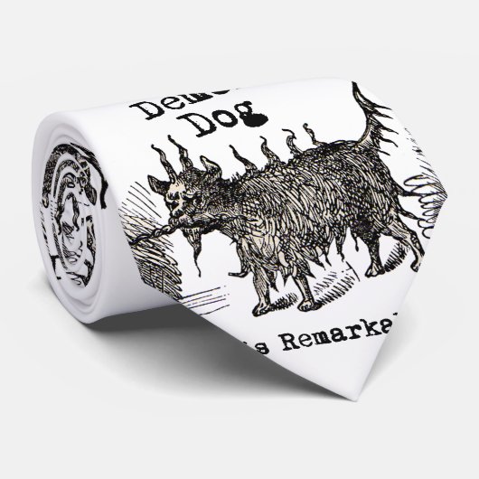Dog Demon  Funny Cute Stropdas (Opgerold)