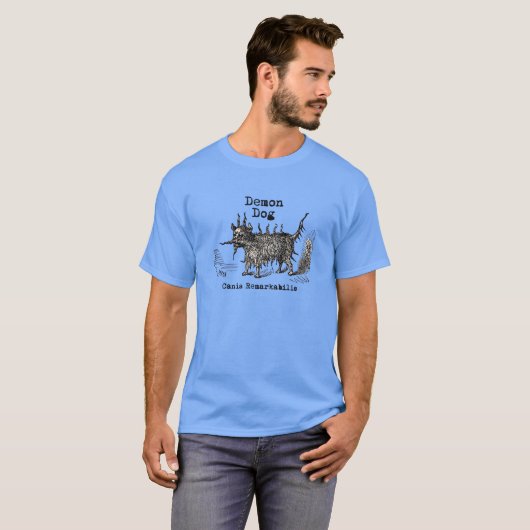 Dog Demon Funny Cute T-shirt (Voorkant volledig)