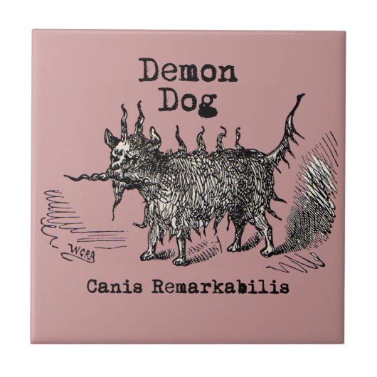 Dog Demon  Funny Cute Tegeltje (Voorkant)