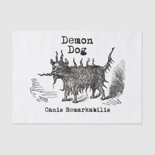 Dog Demon  Funny Cute Tissuepapier (Voorkant)