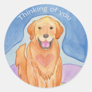 Dog Denking of You sticker