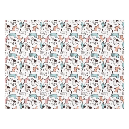 Dog Designer Tablecloth - Dog Birthday Party Gift Tafelkleed (Voorkant (Horizontaal))