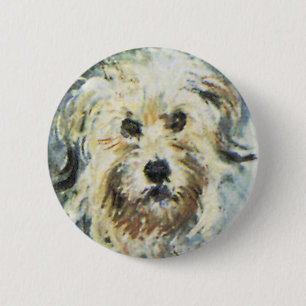 Dog Detail van Claude Monet Painting Ronde Button 5,7 Cm