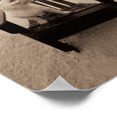 Dog die de strand aanpast poster (Hoek)