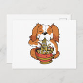Dog die ramen noedels eet briefkaart (Voorkant / Achterkant)