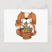 Dog die ramen noedels eet briefkaart (Voorkant)
