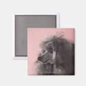 Dog die weg kijkt magneet (Voorkant / Achterkant)