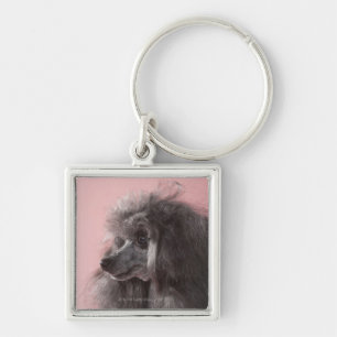 Dog die weg kijkt sleutelhanger