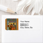 Dog Dinner Party  hondenafbeelding Etiket (Insitu)