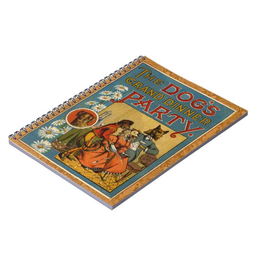 Dog Dinner Party  hondenafbeelding Notitieboek (Linkerzijde)