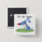 Dog Dit is de Seizoenvakantieoverhemden en cadeaut Vierkante Button 5,1 Cm (Voorkant /achterkant)