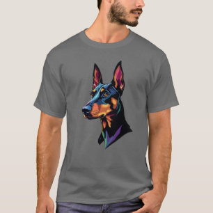 Dog Doberman Kleurrijk T-shirt