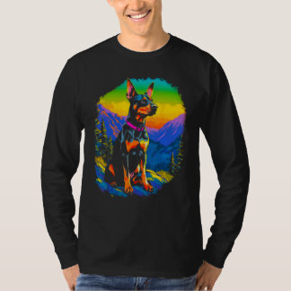 Dog Doberman Pinscher Hike T-shirt