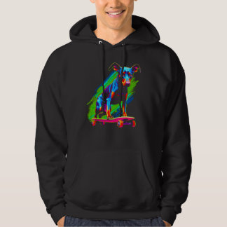 Dog Doberman Pinscher Skateboard Hoodie