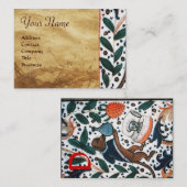 DOG DOCTOR MET KITTEN Parchment Monogram Visitekaartje (Voorkant / Achterkant)