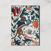 DOG DOCTOR MET KITTEN Parchment Monogram Visitekaartje (Achterkant)