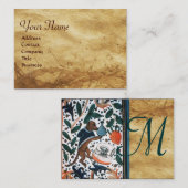 DOG DOCTOR MET KITTEN Parchment Monogram Visitekaartje (Voorkant / Achterkant)