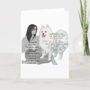 Dog Dogs Breed Woman Lady Gezegde Poem Greeting Bedankkaart