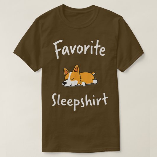 Dog Dogs Corgi Nap Sleeping Sleep Pajama Nightgown T-shirt (Design voorkant)