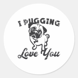 Dog Dogs I Shih Tzu Niet Puppy Grappig Cadeau Ronde Sticker