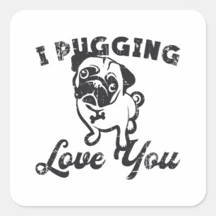 Dog Dogs I Shih Tzu Niet Puppy Grappig Cadeau Vierkante Sticker