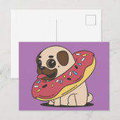 DOG DONUT-BRIEFKAARTEN BRIEFKAART (Voorkant / Achterkant)