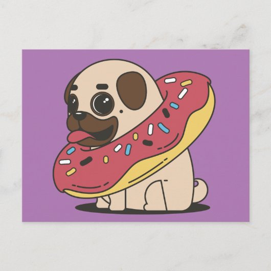 DOG DONUT-BRIEFKAARTEN BRIEFKAART (Voorkant)