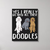 Dog Doodle Ma geeft pap Labradoodle Doodle Canvas Afdruk (Voorkant)