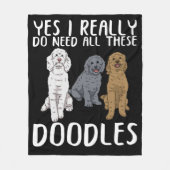 Dog Doodle Ma geeft pap Labradoodle Doodle Fleece Deken (Voorkant)