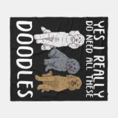 Dog Doodle Ma geeft pap Labradoodle Doodle Fleece Deken (Voorkant (Horizontaal))