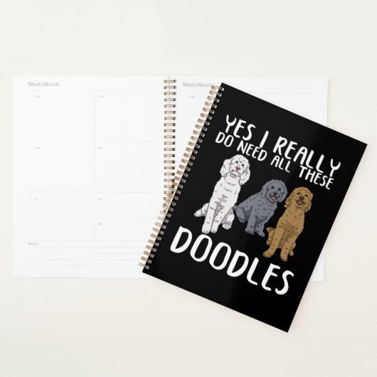 Dog Doodle Ma geeft pap Labradoodle Doodle Planner (Display)
