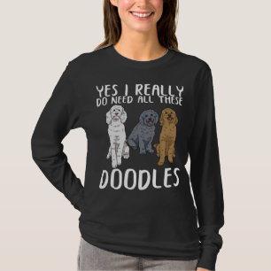 Dog Doodle Ma geeft pap Labradoodle Doodle T-shirt