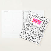 Dog Doodles | Gepersonaliseerde Monogram Planner (Display)