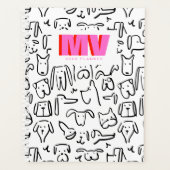 Dog Doodles | Gepersonaliseerde Monogram Planner (Voorkant)