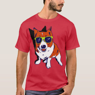 Dog draagt zijn zonnebril t-shirt