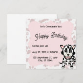 Dog drawing invitation for women's party.  kaart (Voorkant / Achterkant)