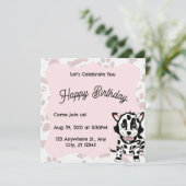 Dog drawing invitation for women's party.  kaart (Staand voorkant)