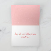 Dog Dreams ~ Vakantie Kaart (roze) (Binnen)