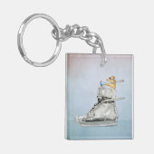 Dog Driving Shoe Square Acryl Sleutelhanger (Voorkant Links)