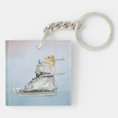 Dog Driving Shoe Square Acryl Sleutelhanger (Achterkant)