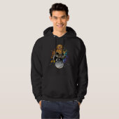 Dog Drummer Mannen Hoodie (Voorkant volledig)